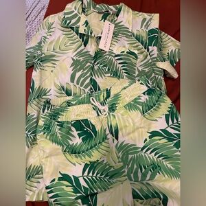 Janie and Jack Boy Bosphorus Palm Leaf Print